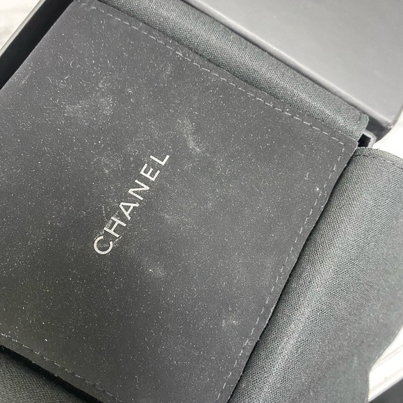 Chanel Clear Logo Etched Hinged Cuff Bracelet - Picture 16 of 16